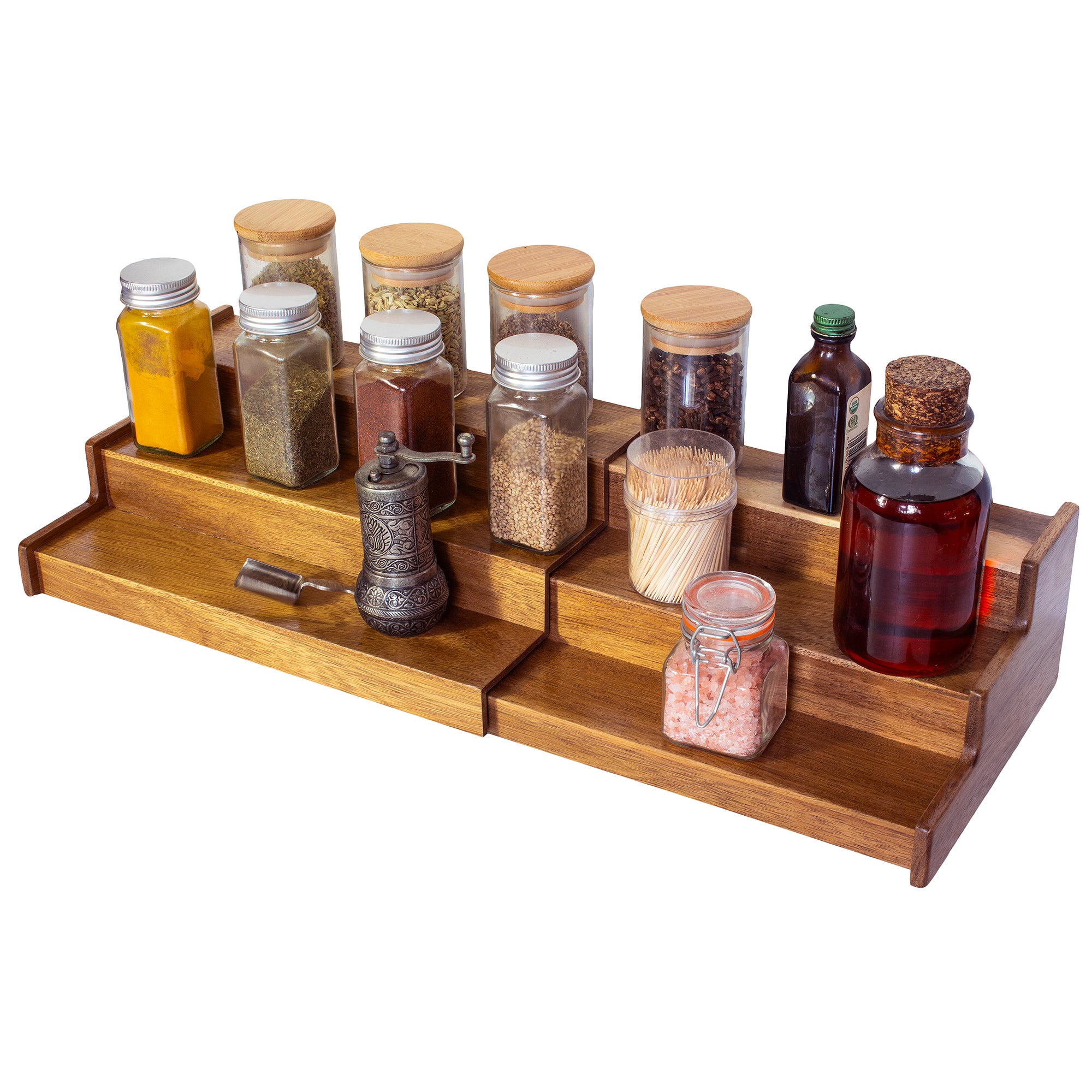 TB Home® Acacia Wood 3-Tier Expandable Spice Rack – Totally Bamboo ...