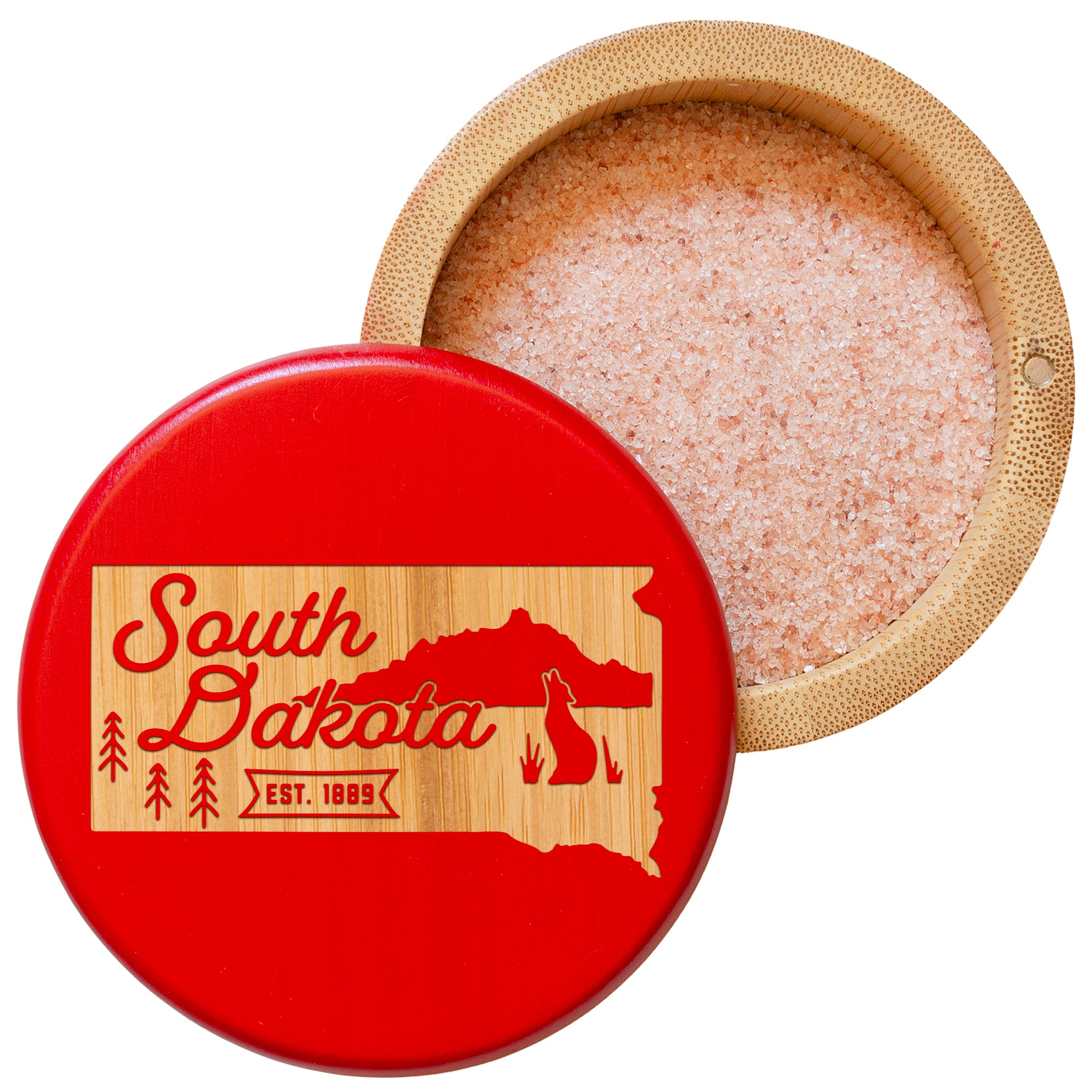 Red Salt Rva Bamboo State Salt Cellar Red – Totally Bamboo Wholesale